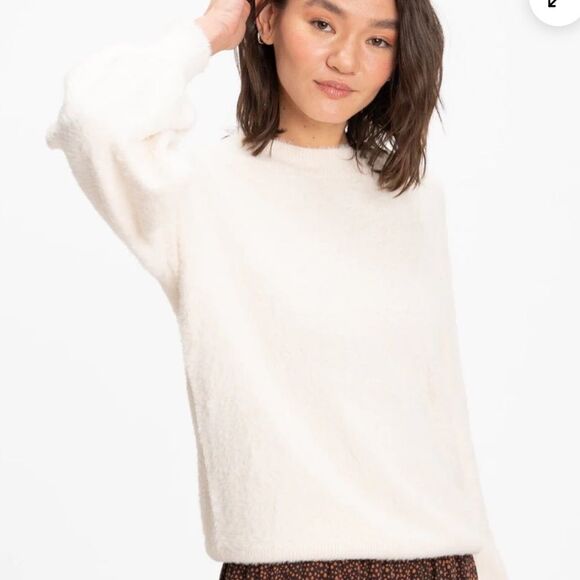 THREADS 4 THOUGHTS CLARA FUZZY PULLOVER CREW NECK SWEATER APEN M‎ STITCH FIX NWT - Picture 2 of 6